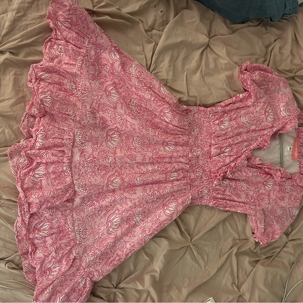 Pink Floral Kids Dress